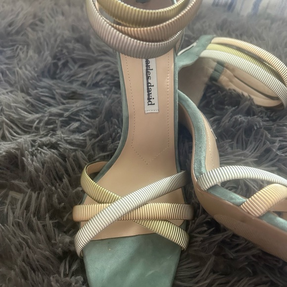 New!Charles David Size 11 Strappy high stiletto metallic straps back zipper - Picture 7 of 8